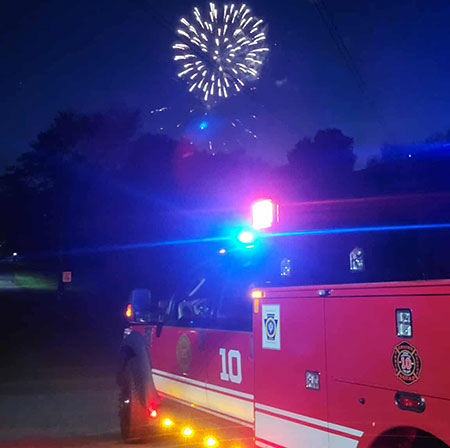 traffic unit at fireworks event